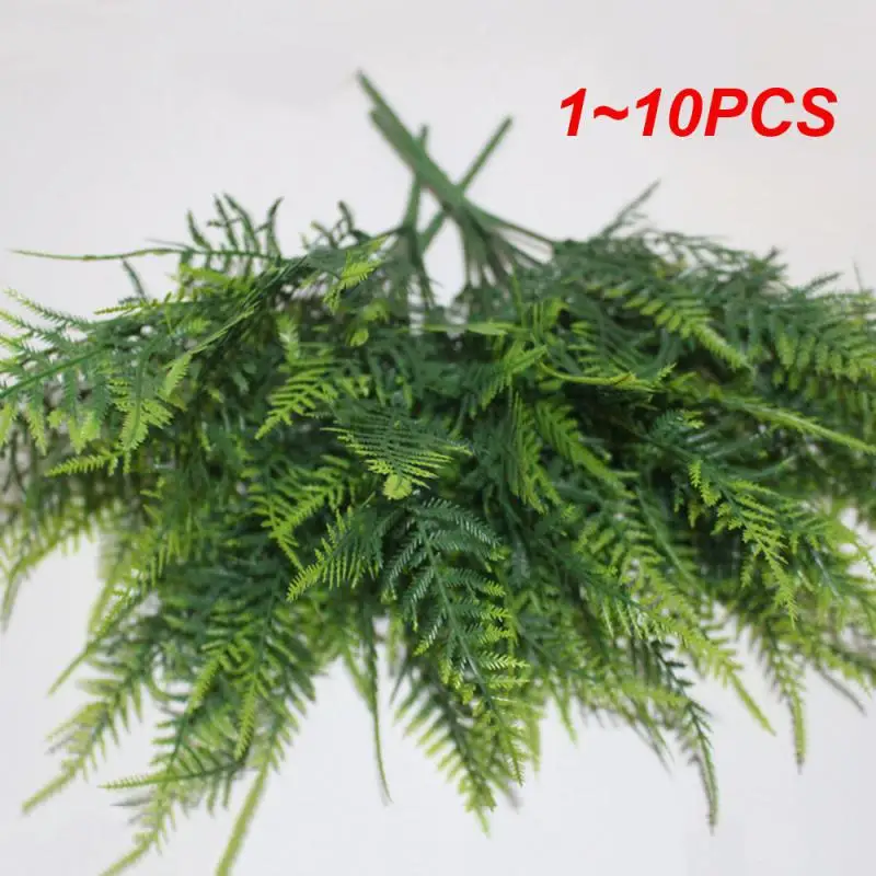 1~10PCS 7 Stems Artificial Plants In/outdoor Table Decors Greenery Foliage Bush Grass Leaf Fern Bush Plants Plastic Decorative