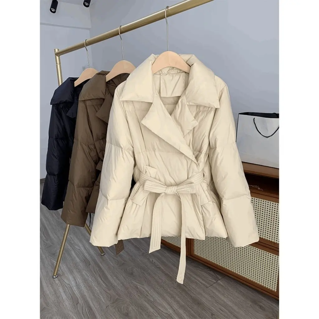 

New Women's Thickened French Lazy Cotton Jacket Ultra-Light Soft Warm Fashionable Loose Style for Casual Wear