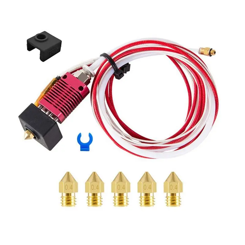 8-Piece Set 3D Printer Hotend With 3D Printer Extruders Copper Nozzles Metal Hotend Kit For Ender3/Cr10/10S-AA25