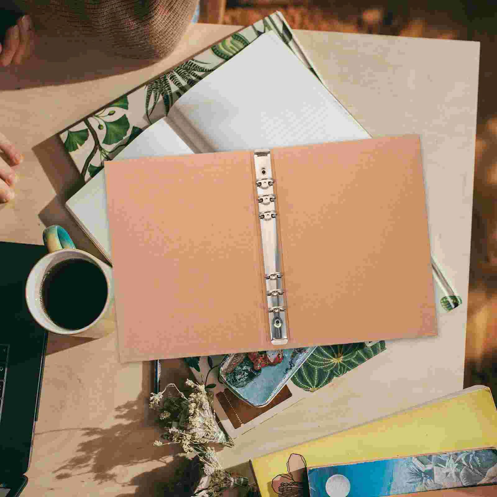 Loose-leaf Book Cover Folder Binder Hand Account Blinder Notebook Covers Kraft Paper Shell