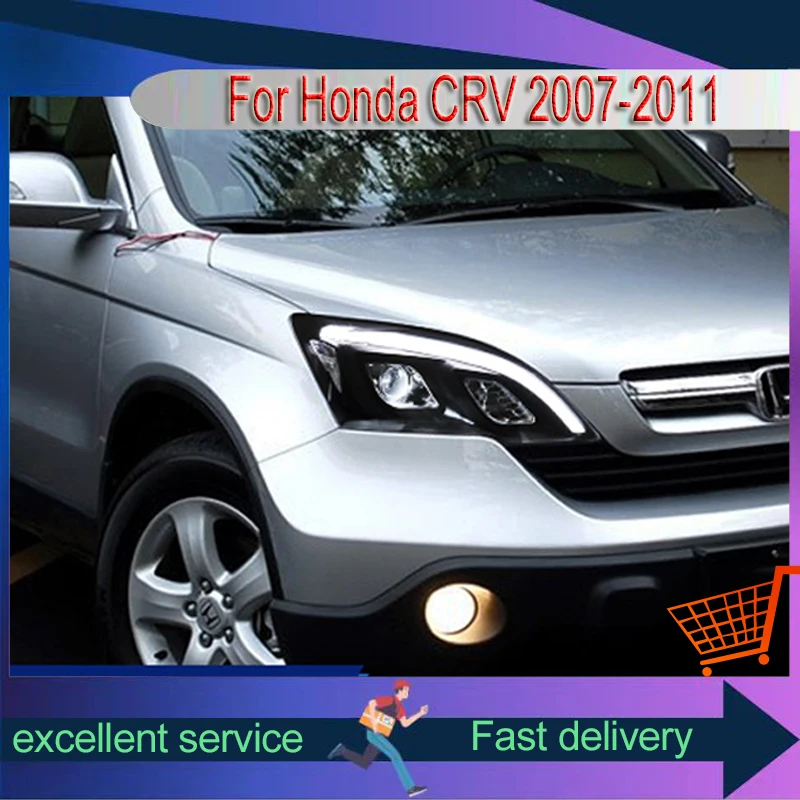 Vehicles Car Accessories For Honda CRV 2007-2011 Front Light DRL Head Lamp Turn Signal Upgrade LED Headlight Lens Auto Tools