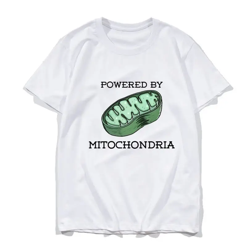 

Divertida camiseta mitocondrial camiseta casual femenina retro humor camiseta alta