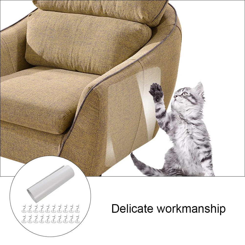 

6 Pcs Anti Scratch Furniture Protector PVC Cat Scratching Sticker Protective Tape Pet Couch Defender