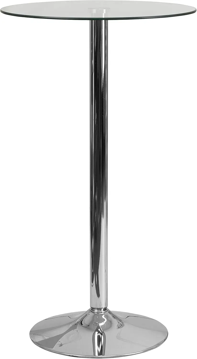 

Kenneth 23.5'' Round Glass Table With 35.5''H Chrome Base