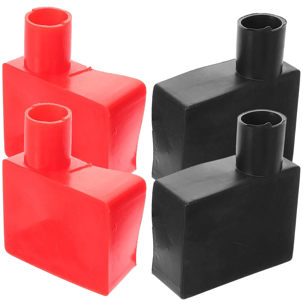 

4Pcs Car Terminal Protector Soft Silicone Caps High Temperature Resistant Insulator Covers for Auto Protection