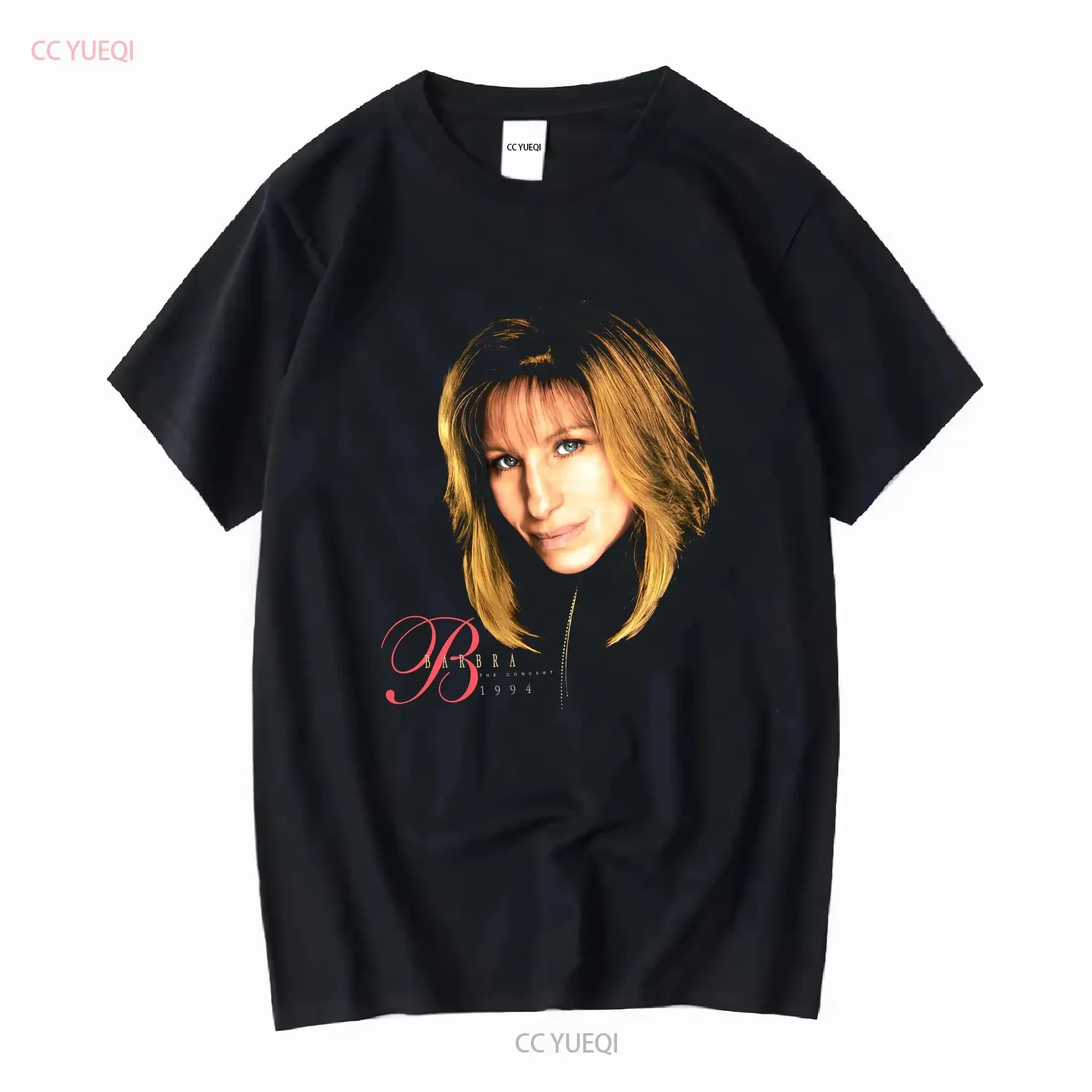 Barbra Streisand The Concert 1994 Black T Shirt Size Large L RARE vintage Washed Casual fashion Soft graphic streetwear