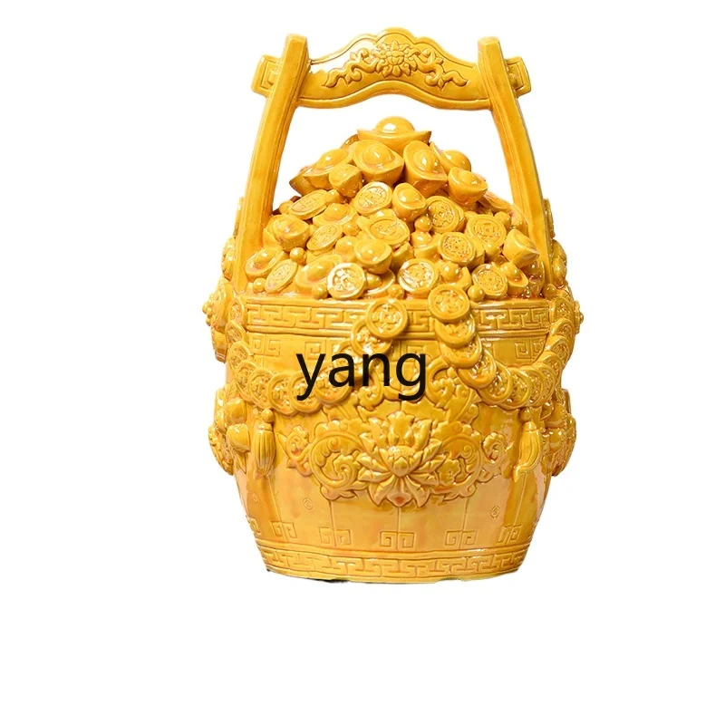 

LMM a bucket of gold ceramic ornaments, handicrafts, creative decorations, light luxury, high-end artworks