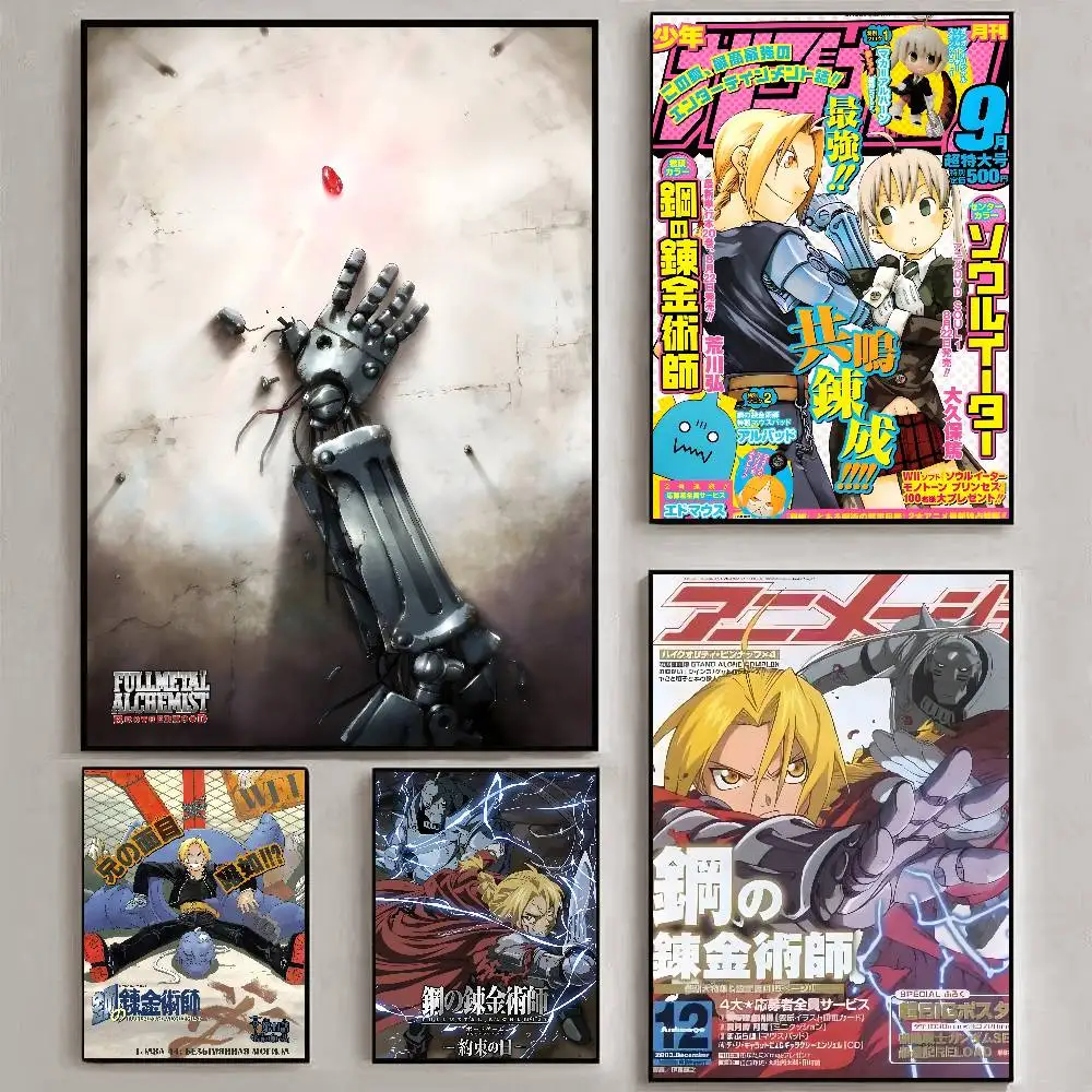 Anime F-Fullmetal Alchemist poster art HD canvas advanced aesthetic Printing Paper Wall Art for Living Room Home Decor