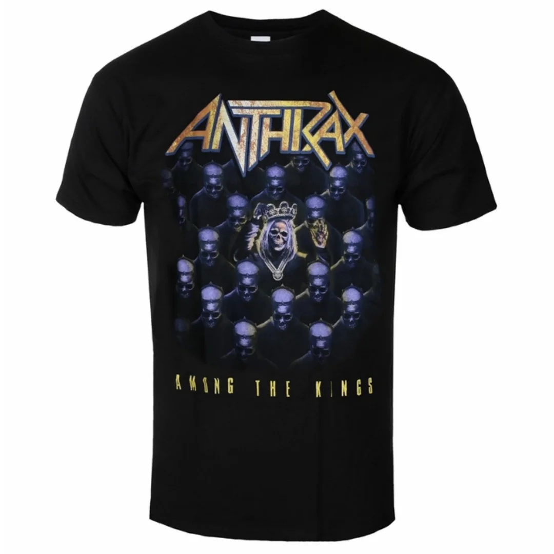 Anthrax - Among The Kings Printing Casual Trendy T-shirt, Cotton T-shirt, Street Classic Band Fan, Unisex T-shirt