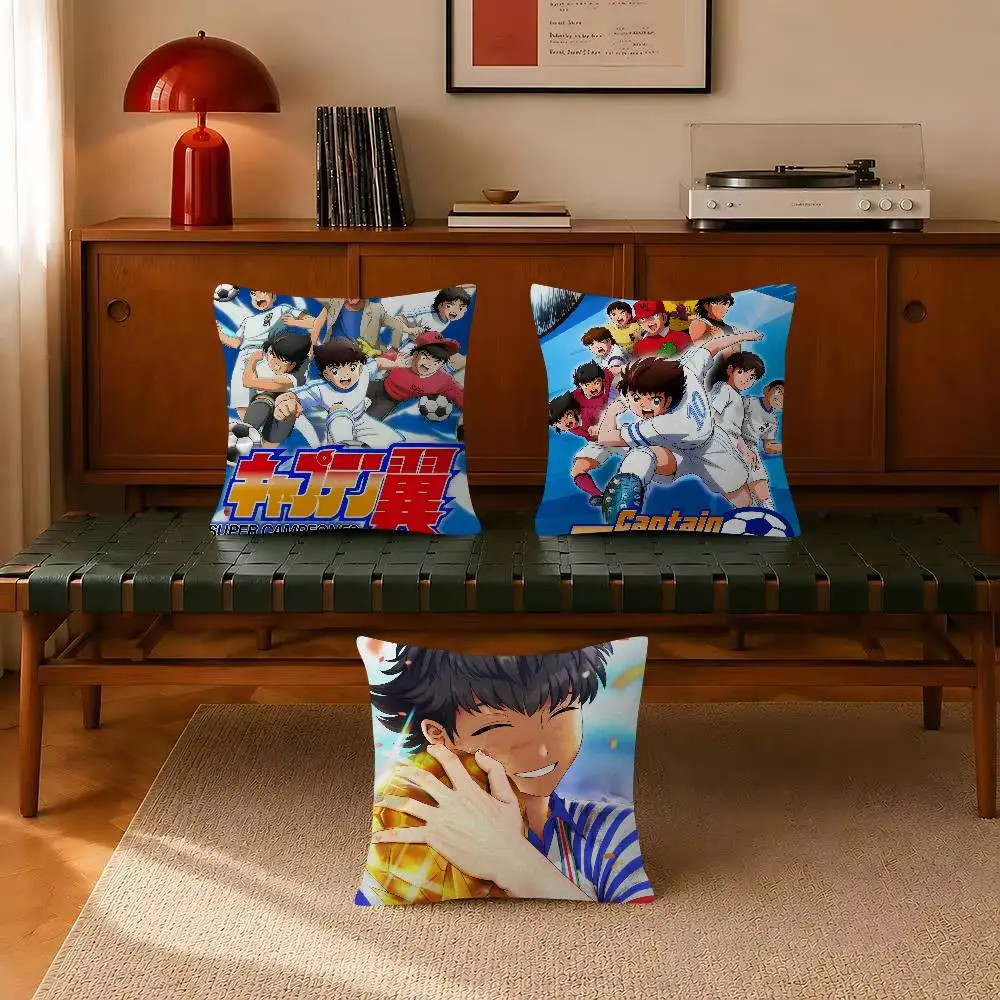 ANIME C-Captain Tsubasa Animation  Decorative Room Aesthetics Pillow Case Home Decor Bedroom Sofa Bed Pillow Cover 45x45