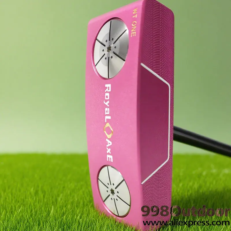 Golf Club Women Pink YoyalAXE Golf Putter Stand Up Mid Insert Golf Putter Carbon Steel Shaft Dual Direction Aiming Stable Putter