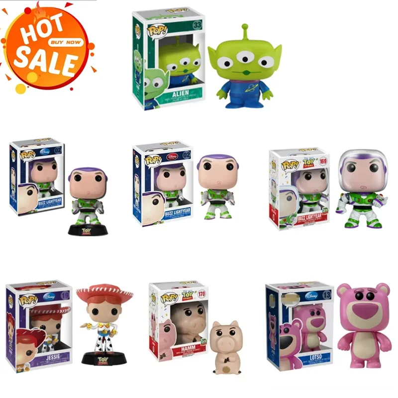 Figuras de Vinilo Funko Pop de Toy Story 2026, Buzz Lightyear # 169 # 02 # 523 Alien Jessie # 33&Lotso Juguetes Coleccionables para Niños, Regalos