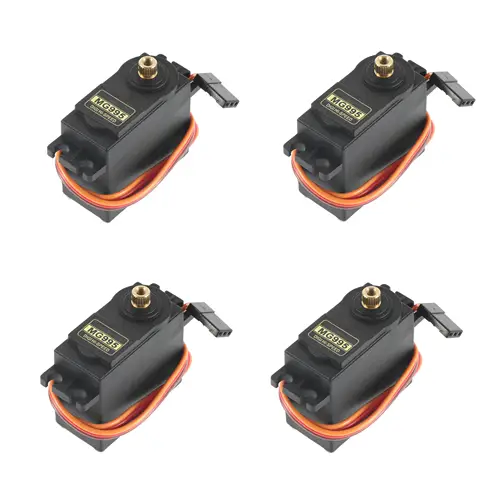 4 Uds 13kg 15kg Servos de Metal Digital MG995 MG996 MG996R Servo motor de engranaje de Metal para Futaba JR coche RC helicóptero barco Diy Juguetes