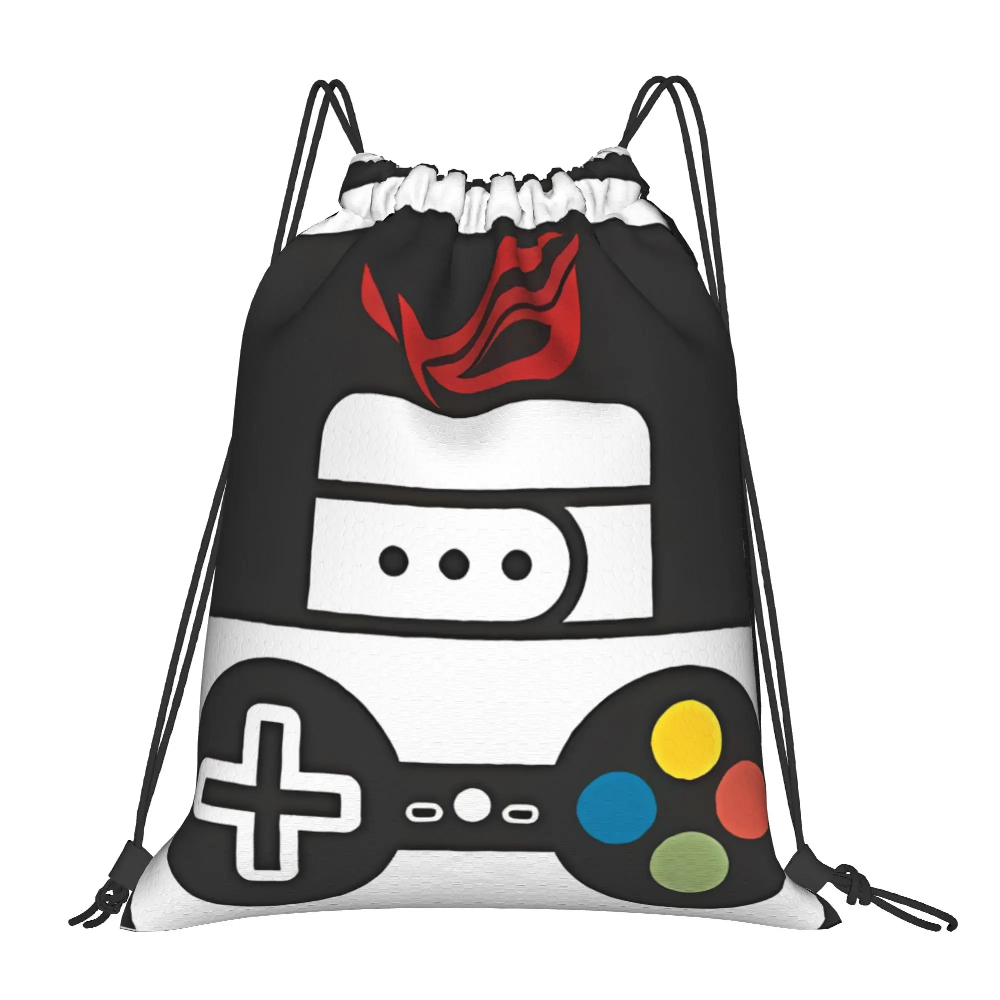 Gamer Head Rog Portable Travel Drawstring Bags Riding Backpack gym bag Graduation Youth Day gift Storage Backpacks