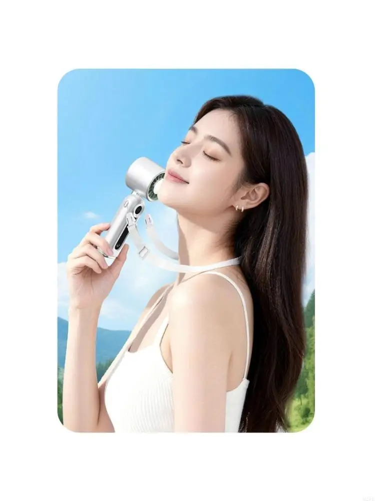 Travel Friendly Fan 4000mAh Plastic Rechargeable Individual Fan Folding Camping Cooling Device Suitable for Mobile Use 