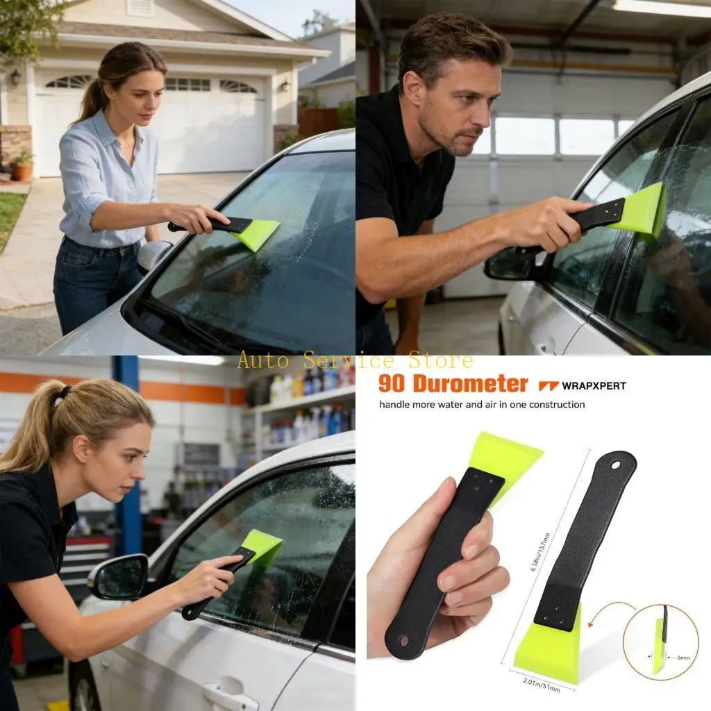 462A 2 Pieces Motorcycle Windshield Tint Scraper Rubber For Scratch Prevention
