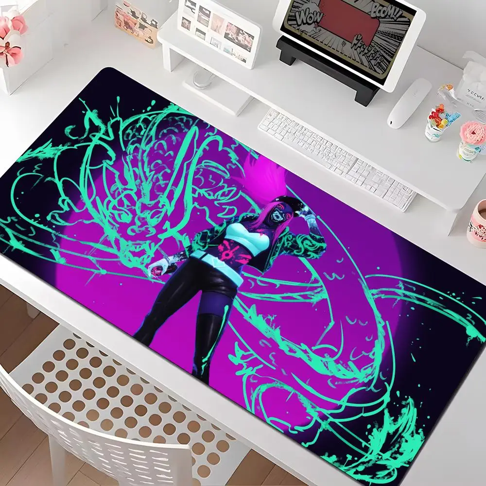 Game Akali-kdajpg Mouse Pad Multiple Sizes Large Square Computer Office Game Table Mats Rubber Anti-slip Mousepads