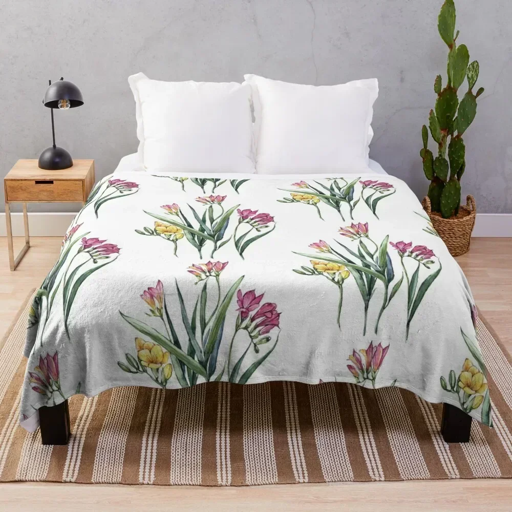 

freesias Throw Blanket All Season Soft Lightweight Blanket for Home