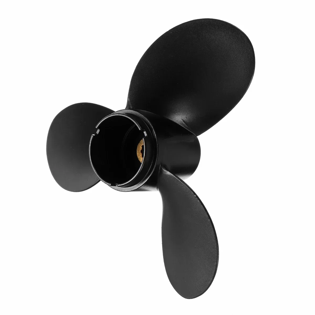 Black For Suzuki Outboard Engine 4-6HP 58110-91JM0-019 7 1/2 x 6 1/2 Boat Propeller Marine Propeller 3 Blade Aluminum Alloy