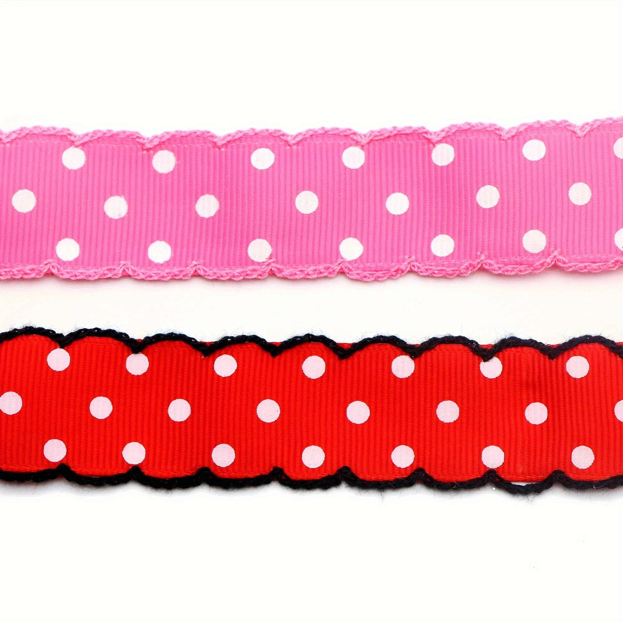 5 Yard Polka Dot Grosgrain Ribbon 25mm, Perfect for Wedding, Gift Wrapping, Bow Making & Other Projects