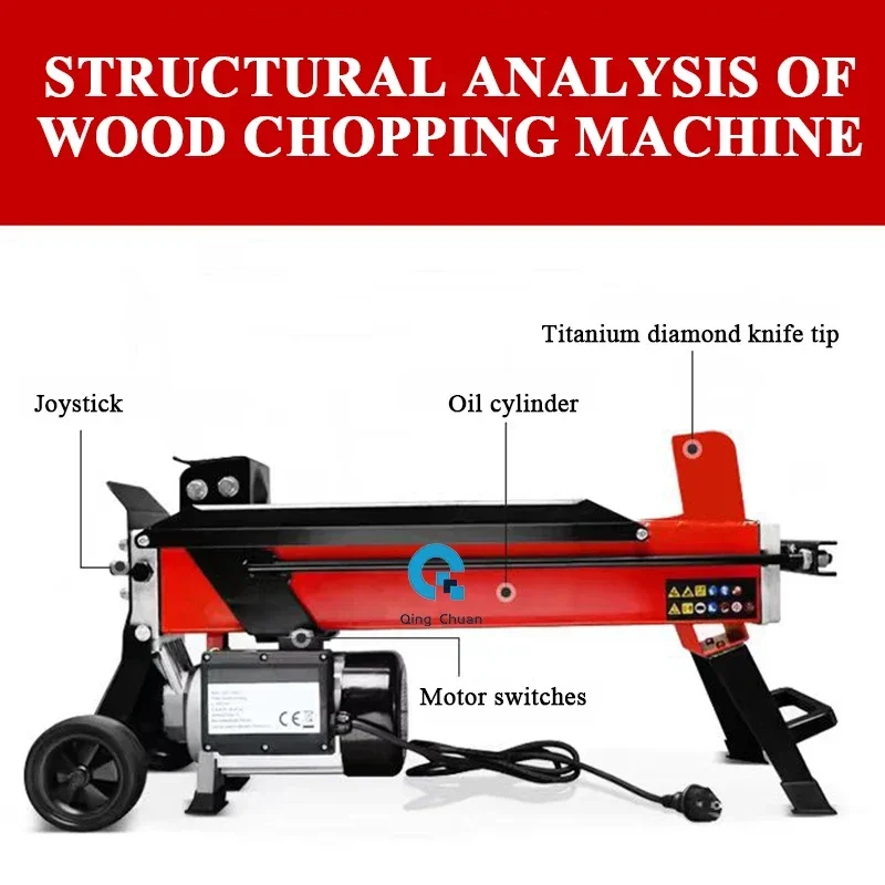 Electro-hydraulic Wood Chopping Machine Small Wood Splitters For Domestic Use Wood Splitter