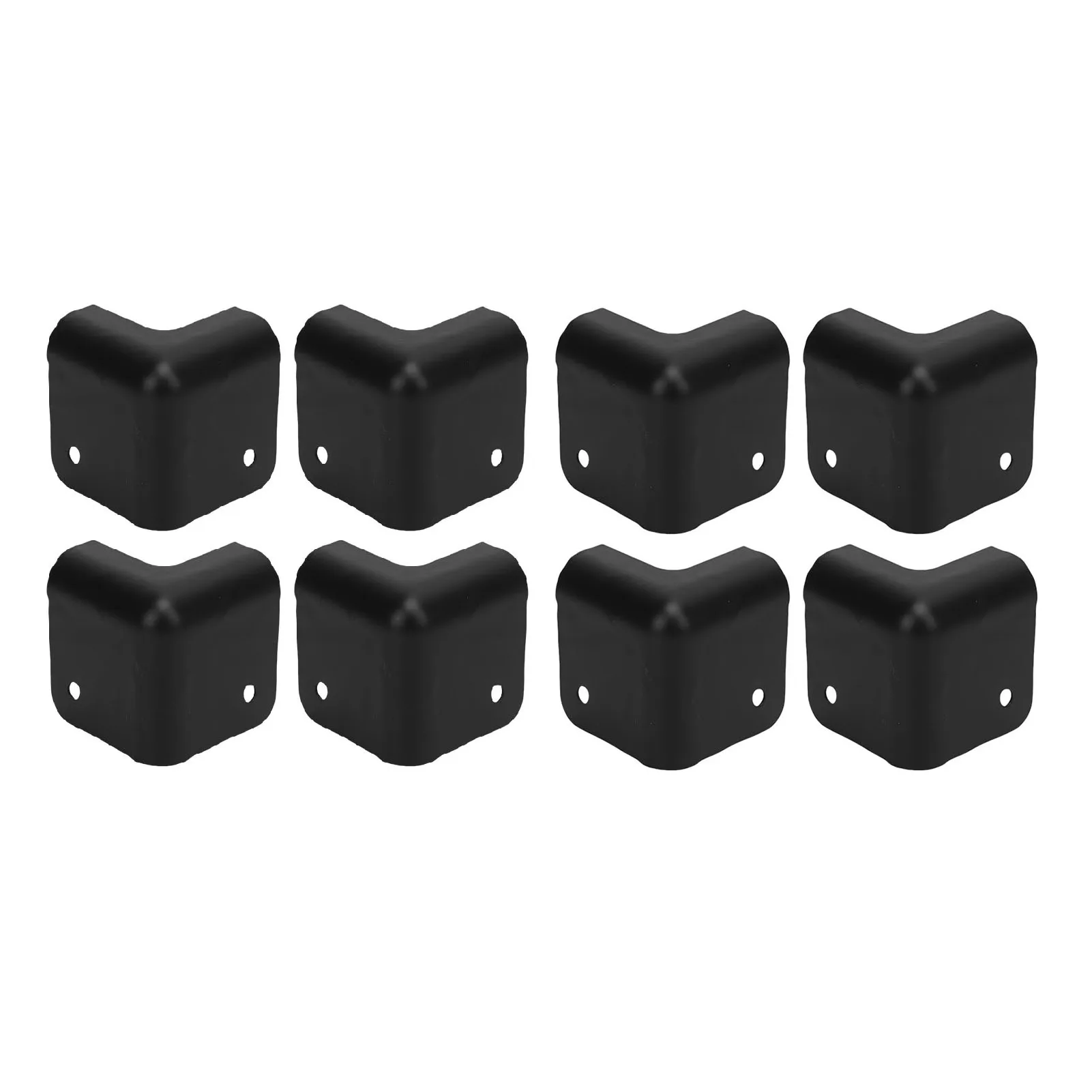 8PCS Cabinet Corner Protectors 90 Degree Wear Proof Iron Speaker Corner Wrap Black Easy Installation for Stage Speaker