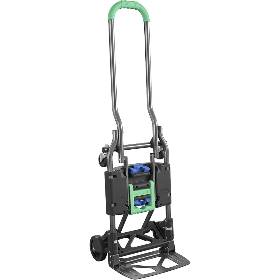 COSCO Shifter Multi-Position Folding Hand Truck and Cart 300 lb. Weight Capacity Green 12222PBG1E