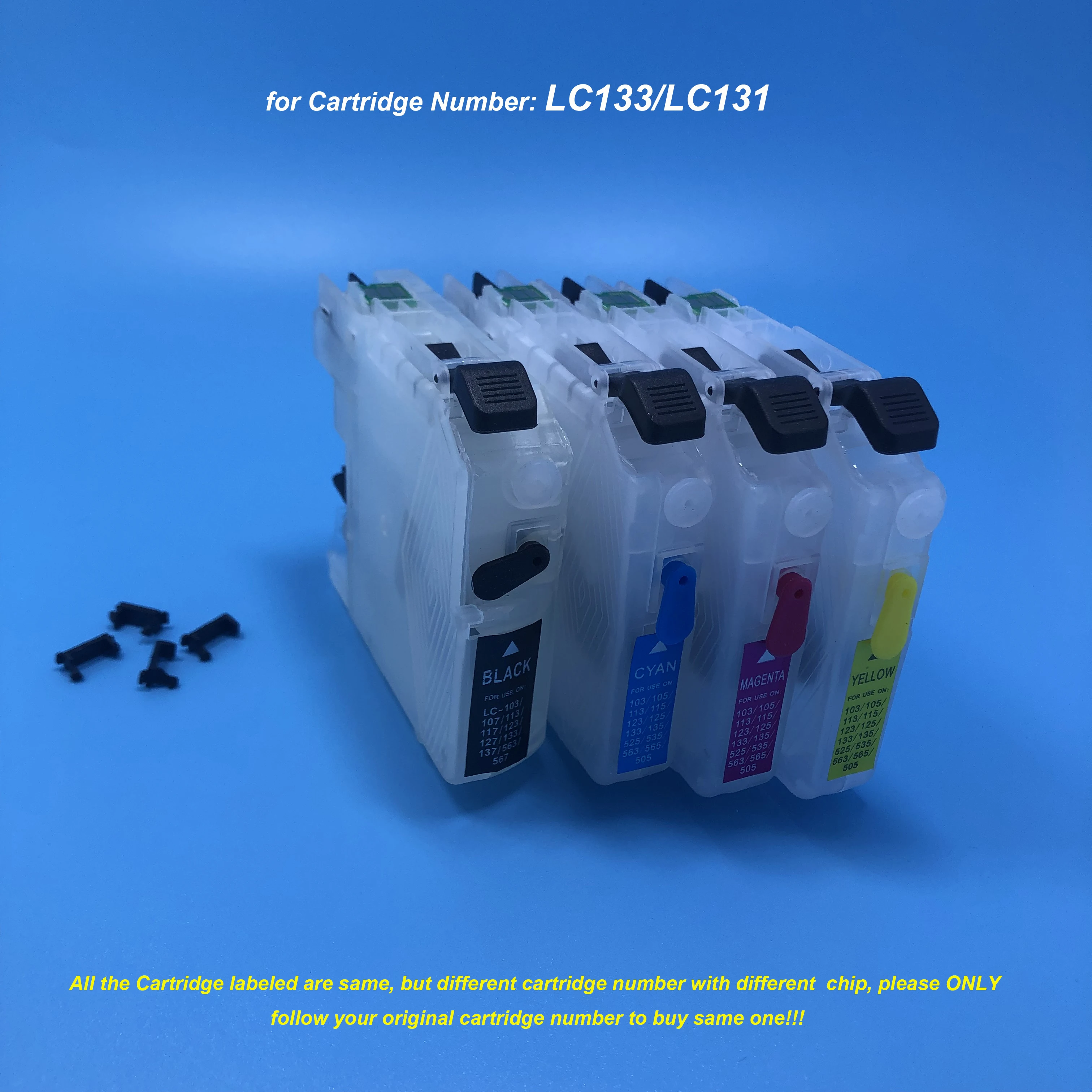 LC133 LC131 Refillable Ink Cartridge for Brother DCP-J152W DCP-J552W DCP-J752W DCP-J172W MFC-J870DW MFC-J650DW MFC-J470DW