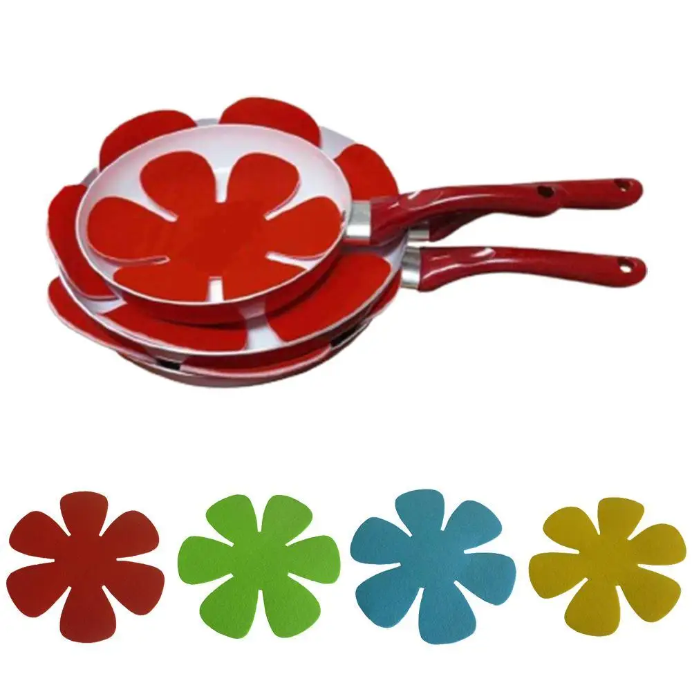 4Pcs/set Pot & Pan Protectors Divider Pads To Prevent Scratching Separate and Protect Surfaces for Cookware K6L0