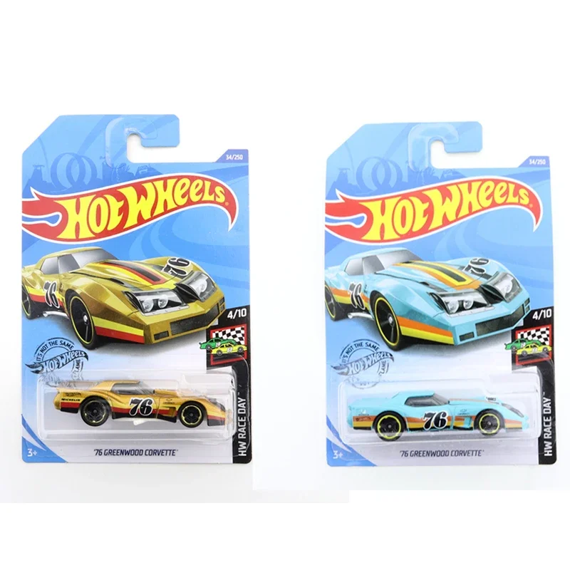 

2020-34 2022-21 Original Hot Wheels Mini Alloy Coupe 76 GREENWOOD CORVETTE 1/64 Metal Diecast Model Car Kids Toys Gift