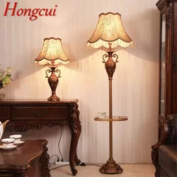 Hongcui European Floor lamp Luxurious Living Room Bedroom Study Villa Hotels LED Retro Creativity Floor lamp Next To Sofa