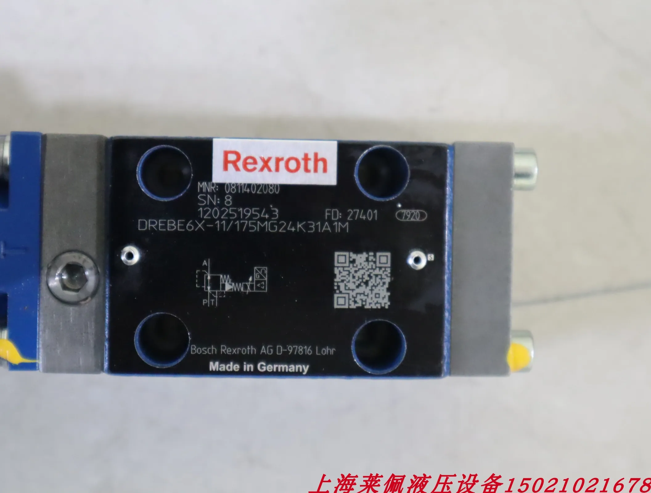 0811402080 DREBE6X-10/175MG24K31A1M German Rexroth REXROTH Proportional Valve