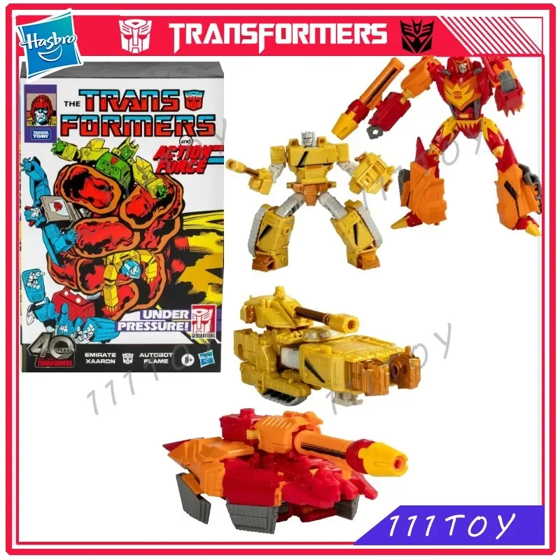 

In Stock Hasbro Transformers Classic Toys Generations Comic Edition Autobot Flame & Emirate Xaaron Robot Toy Collect Gift Hobbie