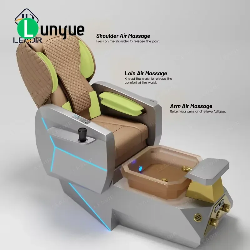 Luxury Modern Electric Reclining Massage Foot Spa Pedicure Chair for Nail Furniture Comfortable Beauty Shop Equipment