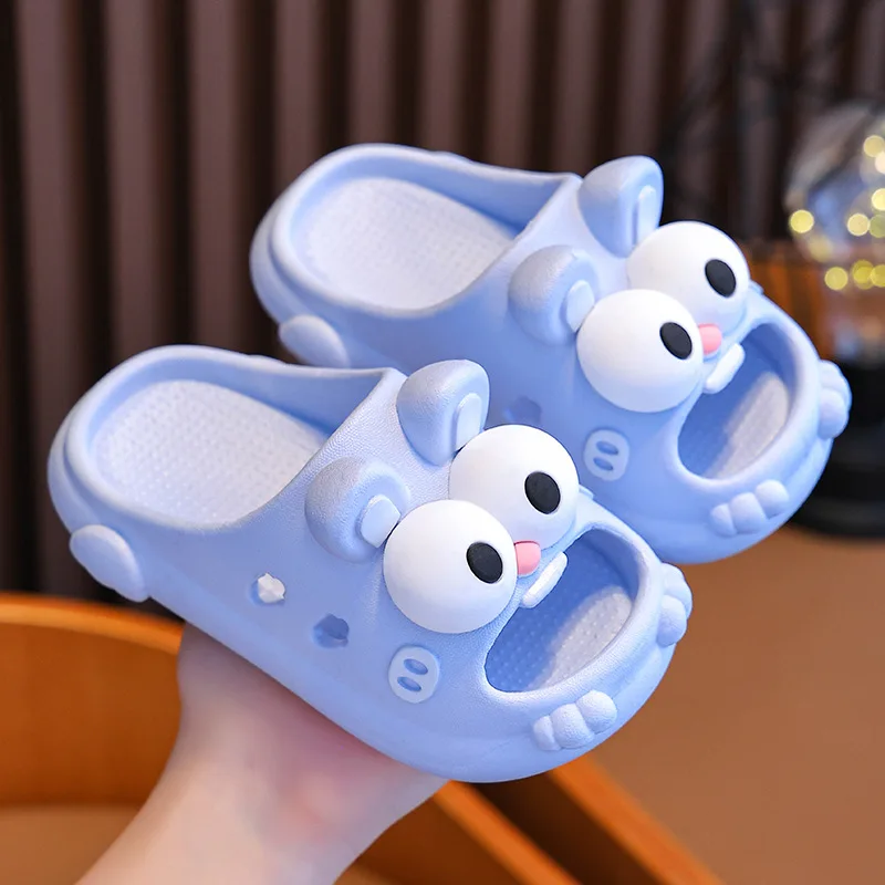 Summer Cartoon Children's Slippers Girl Kid Home Shoes Flip Flops Baby Boy Slippers for Children Beach Antislip Thick Sole Slide