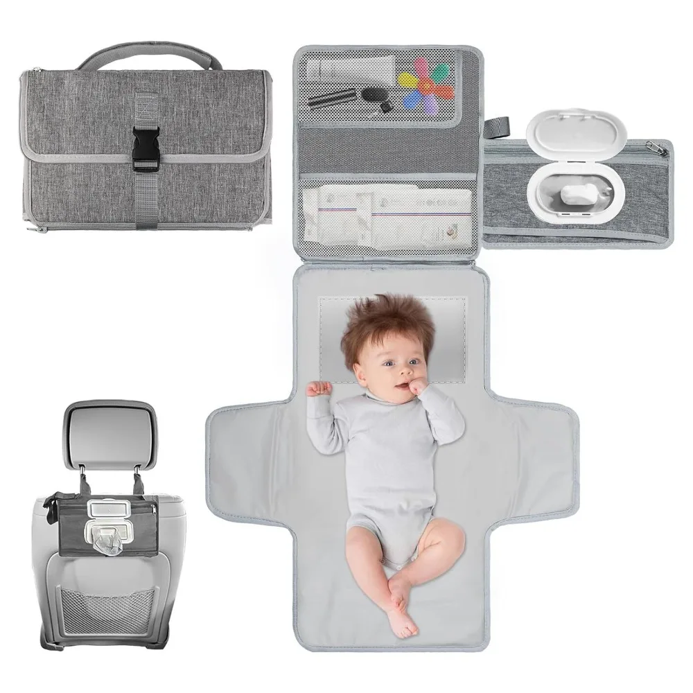 

Portable Baby Diaper Bag Diaper Pad Extended Foldable Breathable Leak-proof and Waterproof for Newborn Strollers