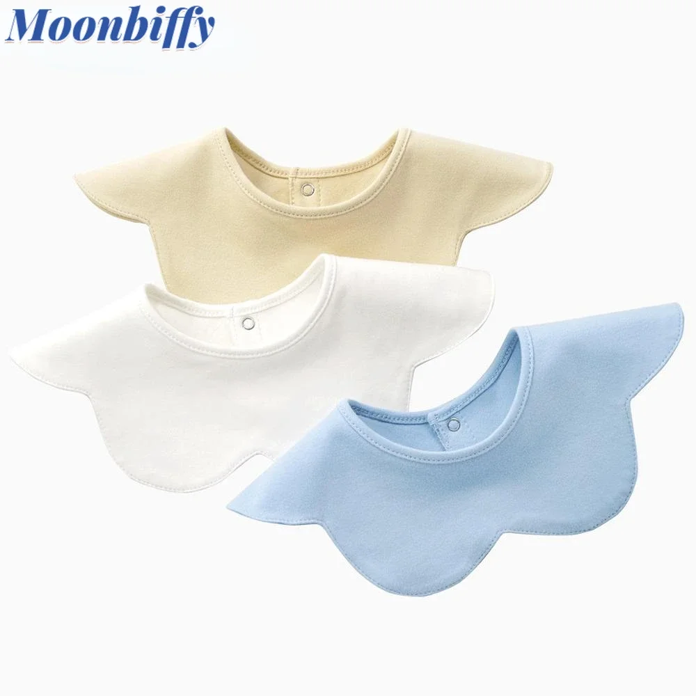 Baby Food Apron Bandana Bib for 360 Degree Rotation Baby Bib Newborn Cotton Gauze Bib Baby Flower Saliva Feeding Towel