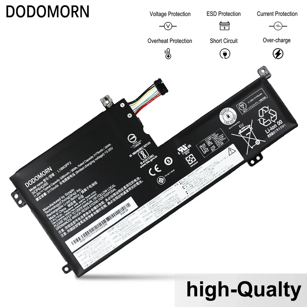 K KYUER Batterie 36Wh L18C3PF2 L18M3PF2 Pour Lenovo IdeaPad L340-15API L340-15IWL L340-17API Et Plus - Puissante & Durable