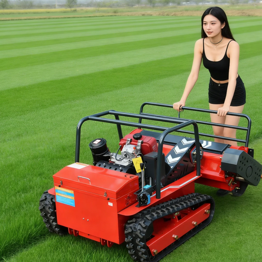 

Customized lawn mower with tracked intelligent operating system, professional grade lawn mower for golf courses
