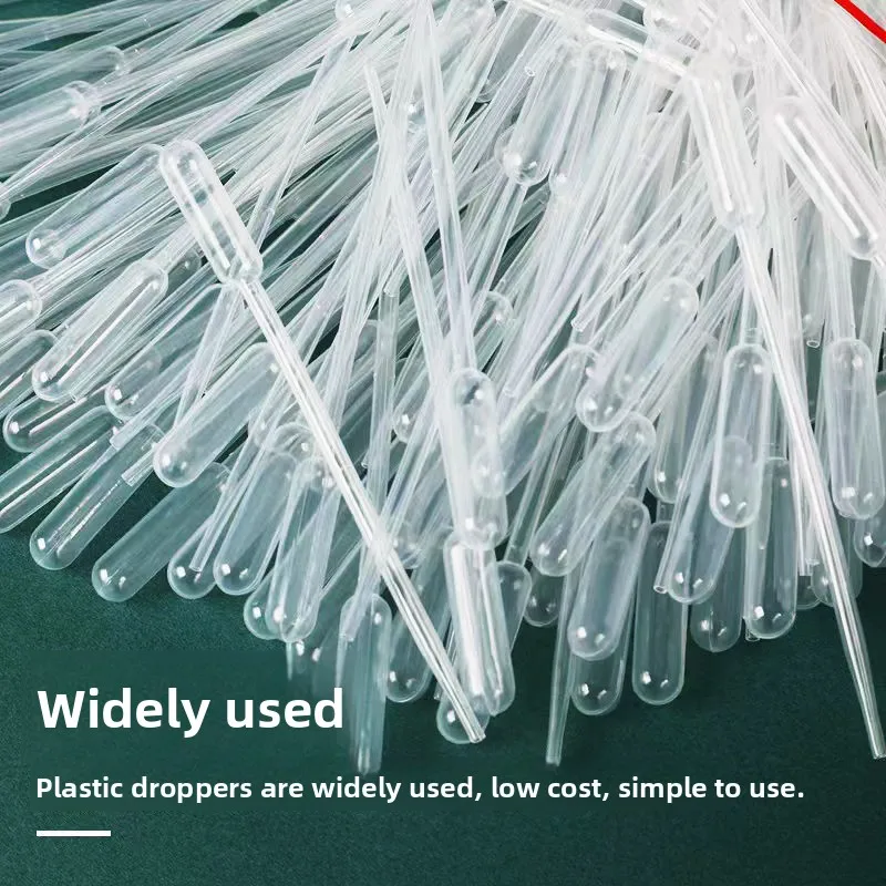 Pasteur-Tropfer aus Kunststoff, 1 ml, 2 ml, 3 ml, transparente Pipette mit mehreren Skala, experimentelles Probenahmeröhrchen, Laborwerkzeug