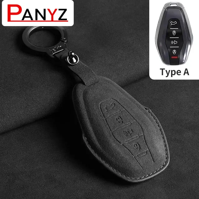 

Для Chery Jetour DASHING X-1 Plus DTC 2022 2023, кожаный чехол для дистанционного ключа автомобиля, держатель, брелок, защитный чехол для ключа автомобиля, брелок