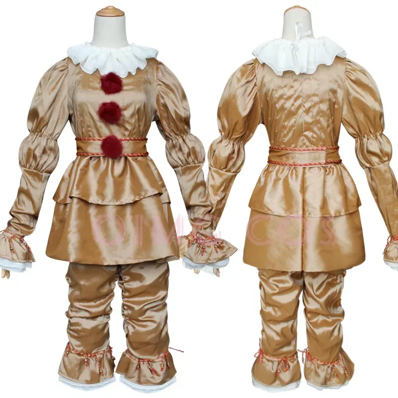 Pennywise Cosplay Stephen King Costume Anime Party Uniform Halloween Adult for Kids Children D