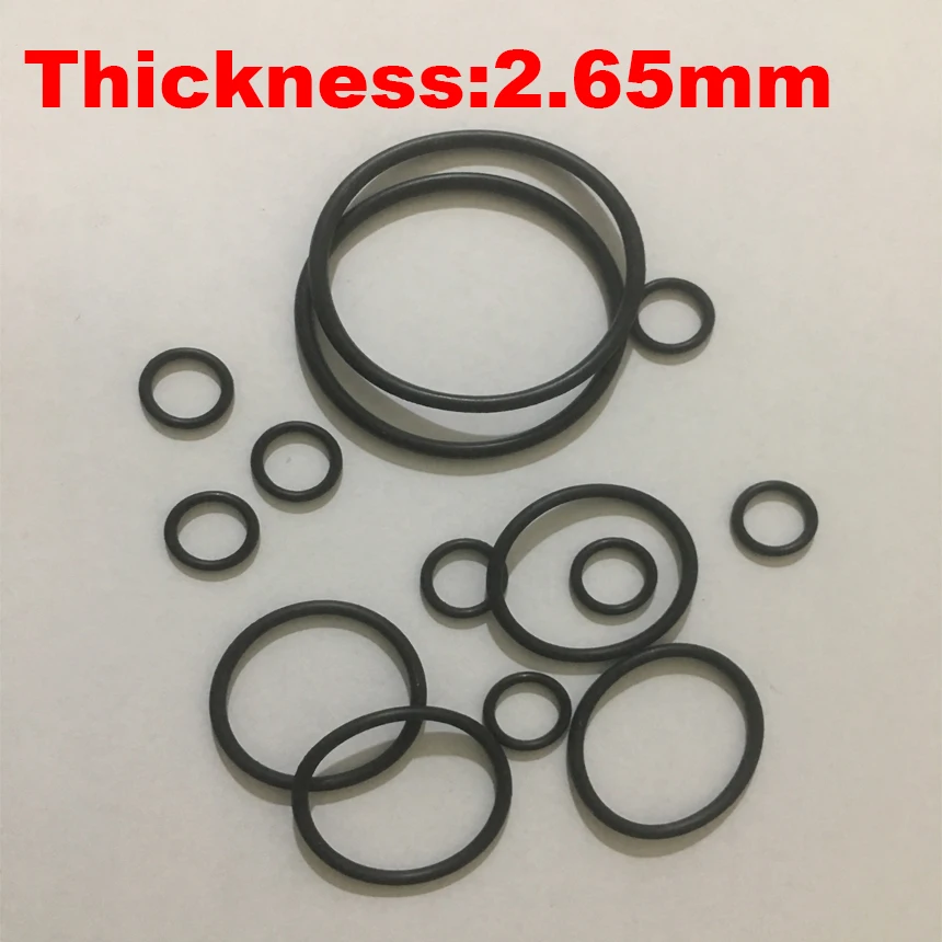 

70pcs 53x2.65 53*2.65 54.5x2.65 54.5*2.65 ID*Thickness Black NBR Nitrile Chemigum Rubber O-Ring Washer Oil Seal O Ring Gasket