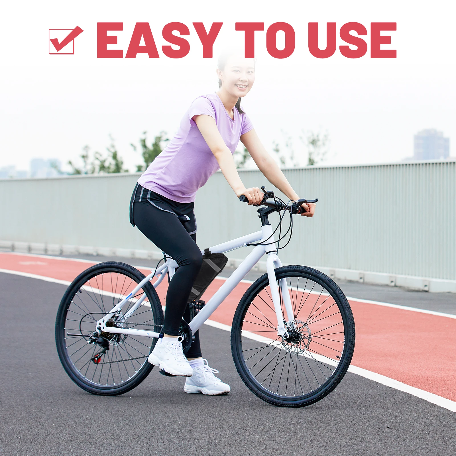 

Waterproof Large Capacity Bike Frame Bag for Saddle Red Bikes Stiff Durable Storage Pack Cycling Accessories Handlebar Pouch