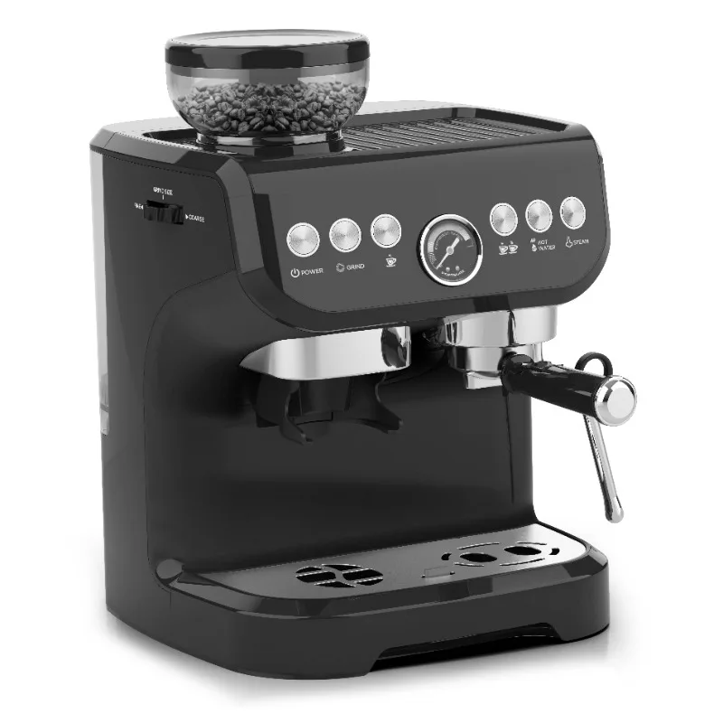 ماكينة تحضير قهوة اسبريسو احترافية تجارية إيطالية 3 في 1 15 بار ماكينة صنع القهوة لاتيه وكابتشينو للاستخدام المنزلي Frother