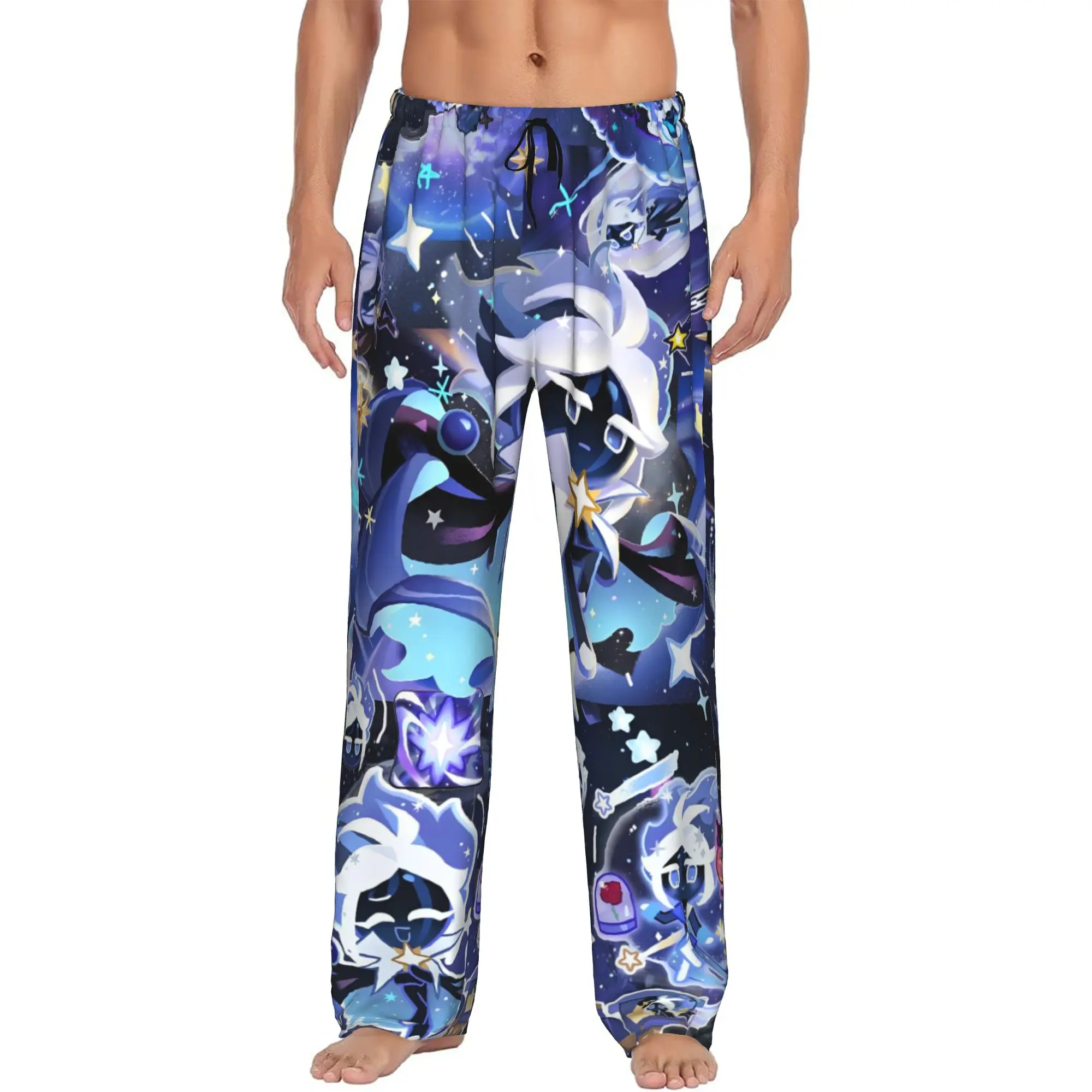 Custom C-Cookie Run Kingdom Pajama Pants Sleepwear Men's Elastic Waistband Game Cartoon Sleep Lounge Bottoms with Pockets