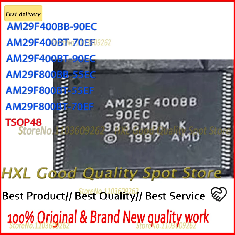1 قطعة AM29F400BB-90EC AM29F400BB TSOP48 AM29F400BT-70EF AM29F400BT-90EC AM29F800BB-55EC AM29F800BT-55EF AM29F800BT-70EF AM29F800