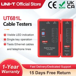Probador de Cable UNI-T UT681L, rastreador de red automática, LED, Ethernet, teléfono, BNC, herramienta de reparación