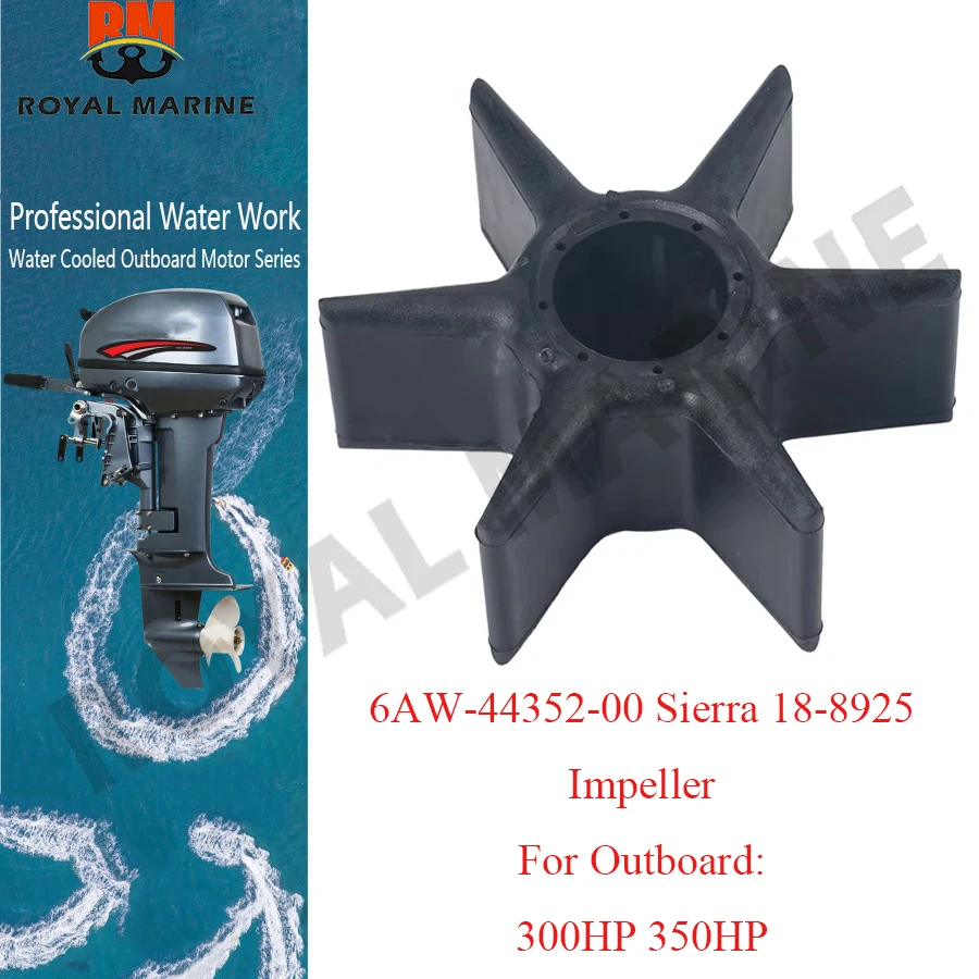 

For Yamaha Sierra 18-8925 Impeller 6AW-44352-00 Outboard Motor 300HP 350HP MerCruiser 6AW-44352 CEF 500389N Motorcycle Parts