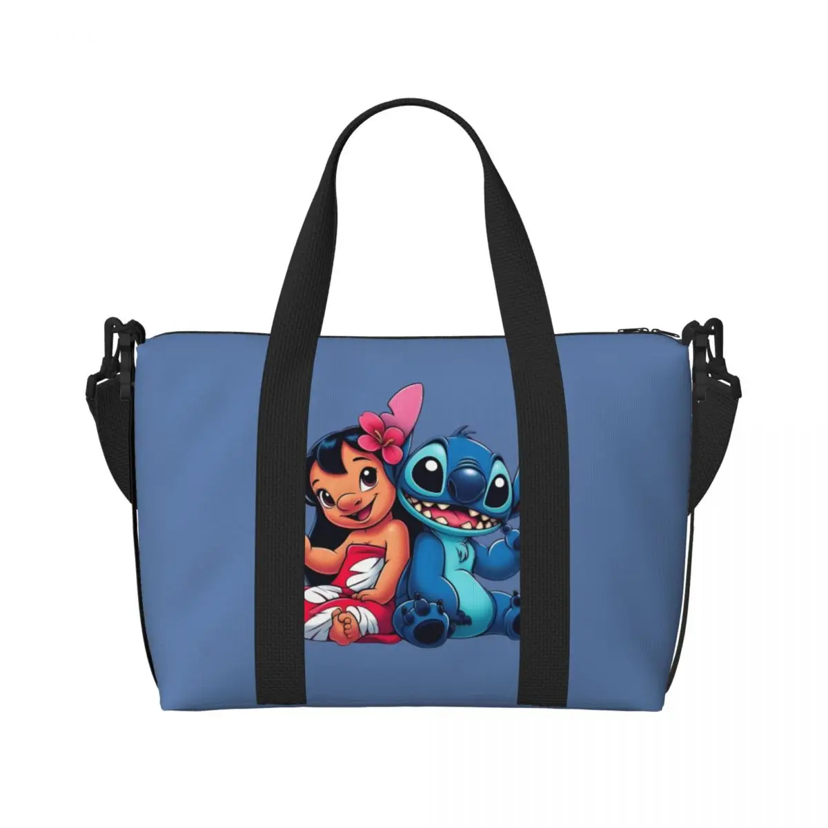 

Женская большая сумка-тоут с вышивкой на заказ, большая вместительная комедийная мультяшная спортивная пляжная дорожная сумка